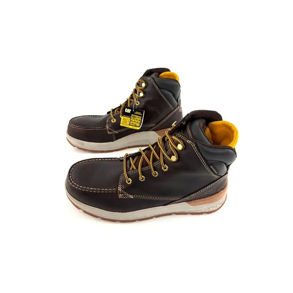 Caterpillar Men's Friar Brown Impact Safety Toe Waterproof Work Boots Size 11
